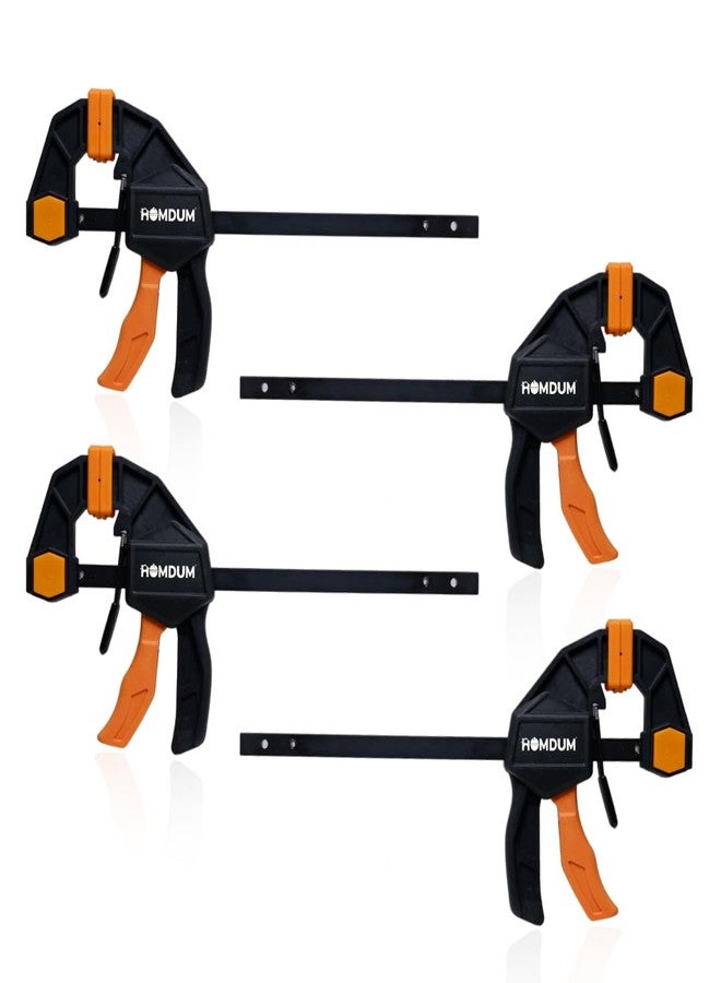 Homdum مشبك قضيب Homdum Quick Grip لأعمال النجارة، مشبك سقاطة من النوع F قابل للتحرير بيد واحدة، مقاس مناسب لأعمال النجارة (ديلي، 6 بوصات). - Image 1